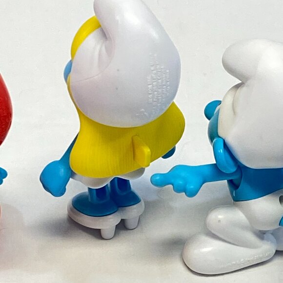 Set Burger King 2016 Lost Village Smurf 5" Plastic Action Figures Moving Arms - Picture 11 of 11